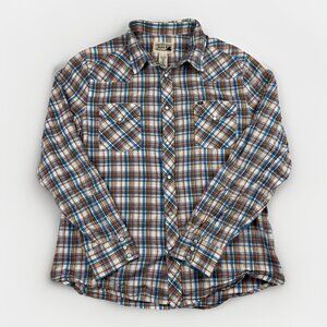 Vintage Tao's Western Pearl Snap Mens XL Long Sleeve Shirt  Multicolor Cowboy